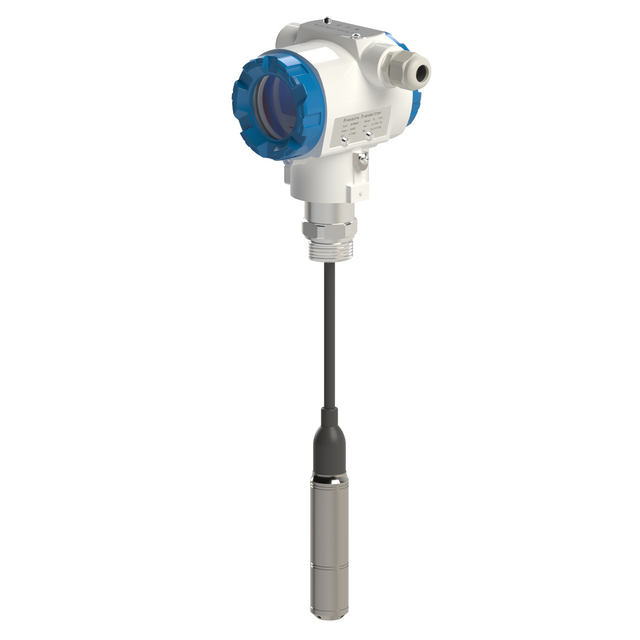 Transmisor de presión y temperatura sumergible combinado con canal LED de 2 vías HPTM480 